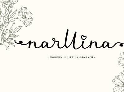 Narllina Script font handwrittenfont scriptfont typography