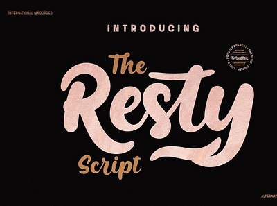 Resty font scriptfont typography vintagefont