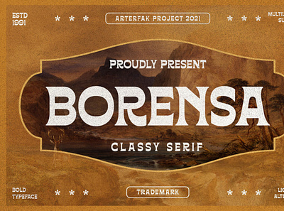 Borensa - Vintage Serif font seriffont typography vintagefont
