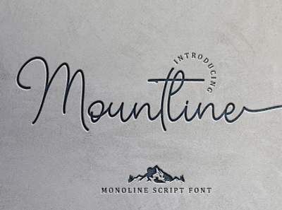 Mountline font handwrittenfont scriptfont typography