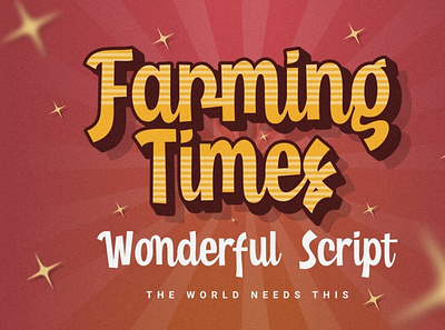 Farming Times - Wonderful Script font scriptfont typeface typography