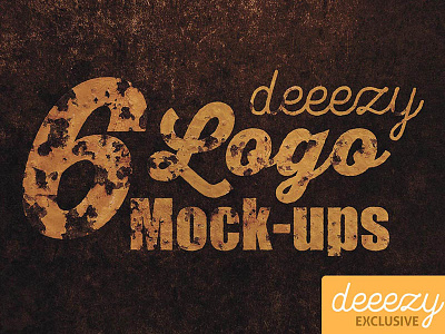 6 Photorealistic Logo Mock-ups deeezy font font mockup free free download free mockup freebies logo logo mockup mock up presentation typography