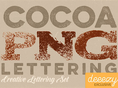 Cocoa - Free PNG Lettering Set cool typography deeezy font free free font freebies grunge font inspiration lettering logo powder typography