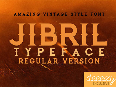 Jibril Regular - Free Font cool typography deeezy font free free font free typography freebies logo retro font typography vintage font vintage typography