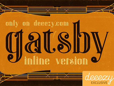 Gatsby Inline - Free ArtDeco Font artdeco cool typography deeezy font free free font free typography freebies logo typography vintage font vintage typography