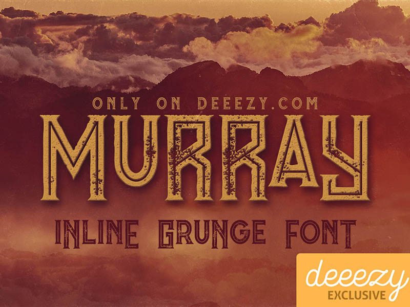 Free Font - Murray Inline Grunge by Deeezy on Dribbble