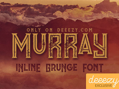 Free Font - Murray Inline Grunge cool typography deeezy font free free font free typography freebies logo retro font typography vintage font vintage typography