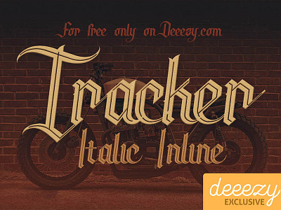 Free Font - Tracker Italic Inline