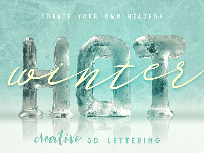Ice Ice Baby FREE 3D Lettering 3d lettering free free effects free graphics free lettering free typography freebie graphics ice ice effects ice font