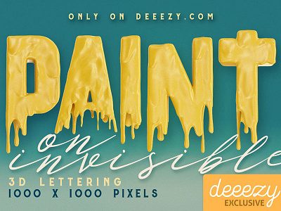 Painting On Invisible Free 3D Lettering 3d 3d font 3d lettering free free font free graphics free typeface free typography freebie graphics paint