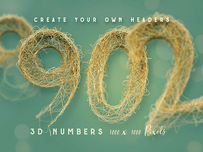 Free 3D Numbers - Wired Chaos 3d numbers chaos creative lettering free free graphics free numbers free typeface free typography freebie graphics grass wired