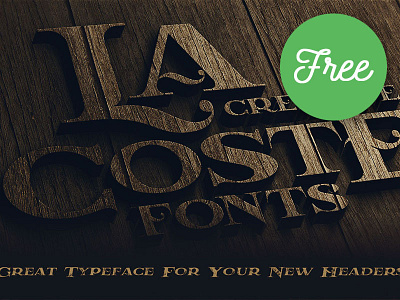 Free Font - LaCoste Inline bold font display font download free font font free free font free typeface free typography freebie retro font unique font vintage font