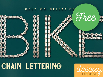 FREE Bike Chain Lettering bike chain chain lettering free free graphics free lettering free typeface free typography freebie graphics metal chain metalic unique letters