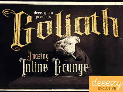 FREE Font - Goliath Inline Grunge free free font freebie gothic font grunge font inline font retro typography victorian font vintage font vintage typography