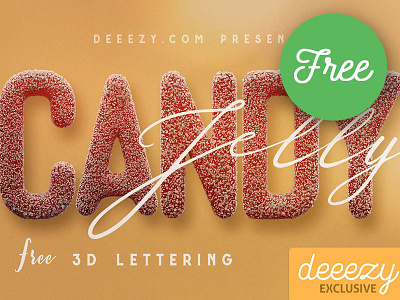 FREE Jelly Candy 3D Letterin