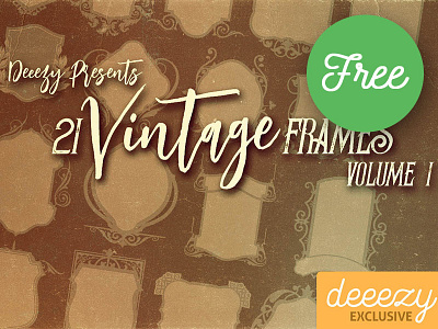 21 Free Vintage Frames 1 badge branding frame free free graphics free shapes free vectors freebie logo retro vector vintage
