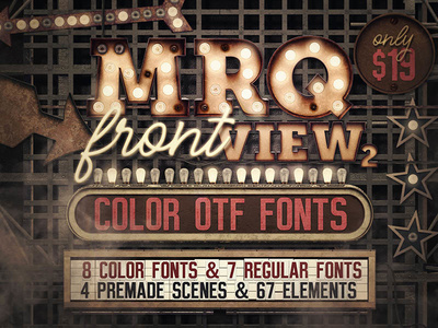Marquee Front View - Color Fonts