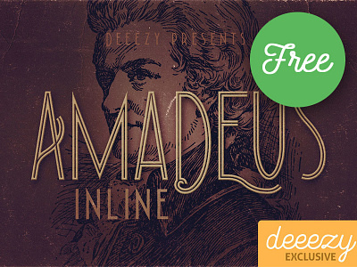 Amadeus Inline – Free Font deeezy free free download free font free typeface free typography freebie retro retro font retro typography vintage vintage font vintage typography