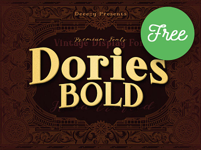 Dories Bold – Free Font bold creative font deeezy display font free free font free typeface free typography retro font retro typography serif vintage font