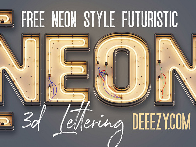 Free Neon 3D Letters