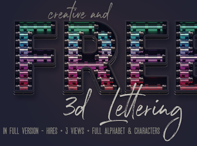Free Colorful Neon 3D Lettering colorful deeezy display font font free free font free graphics free typography freebie freebies graphics header light font neon neon font neon letters neon sign neon typography png typography