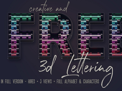 Free Colorful Neon 3D Lettering colorful deeezy display font font free free font free graphics free typography freebie freebies graphics header light font neon neon font neon letters neon sign neon typography png typography