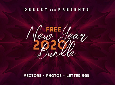 FREE New Year 2020 Bundle 3d deeezy free free bundle free font free graphics free lettering free shapes free typeface free typography free vectors freebie freebies graphics retro graphics typography vector shapes