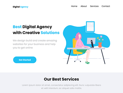 Digital Agency Website Design digital agency graphic design ui web design