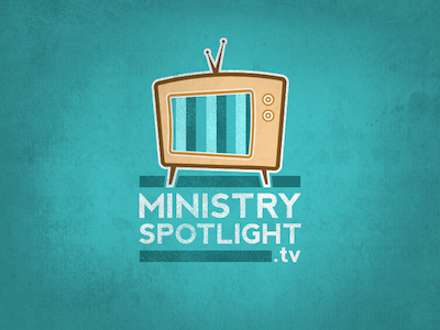 Ministryspotlight.tv logo concept googie logo ministry nevis retro spotlight television tv