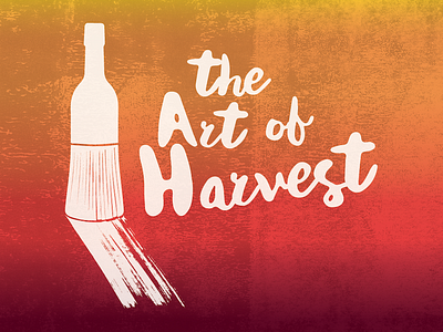 Art of Harvest logo concept andrea art bottle brush logo paintbrush wine