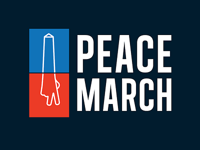 Peace March dc hand logo march monument peace washington