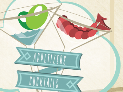 Farmers Market Poster - Appetizers Detail event food illustration organic poster texture