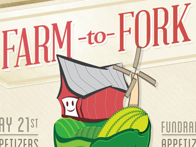 Farmers Market Poster - Headline Detail event food illustration organic poster texture