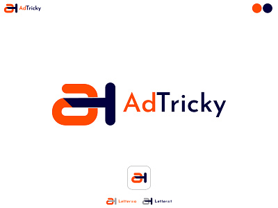 Letter A&T Logo Design | Ad Tricky branding design graphic design illustration letter logo logo modern typography vector