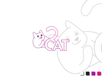 CAT LOGO animal logo branding cat cat logo cats cute cat design graphic design illustration logo logos typography ui vector