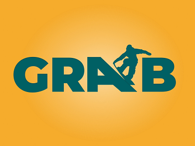 Grab Logo branding design logo snowboard ui web