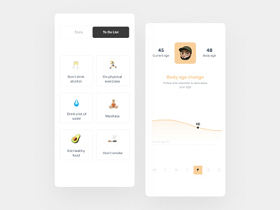 You body age app age app app design design fitness health healthcare ios mobile ui uidesign ux