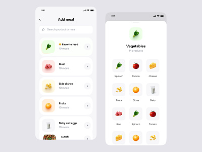 Meal app app design illustration ios mobile ui uidesign ux
