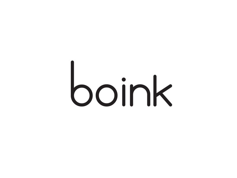Boink boink bw gif hidden innuendo logo minimal modern oink risky sex sexy