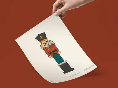 the Elegant Nutcracker adobe draw apple pencil aqua black christmas design digital doodle figure graphic design grey illustration illustrator ipad maroon nutcracker red tan teal winter