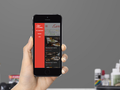EatFinder App design Mockup