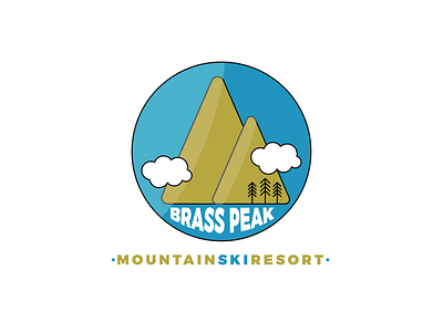 Brass peak logo dailylogo dailylogochallenge design graphic design illustration inter logo mountain resort skiresortlogo vector