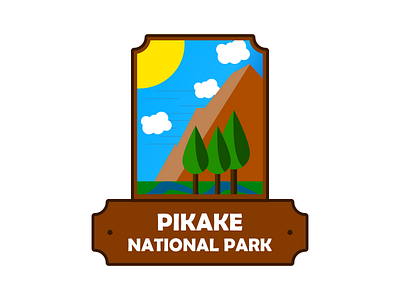 Pikake National Park dailylogo dailylogochallenge design graphic design illustration logo nationalpark nature vector