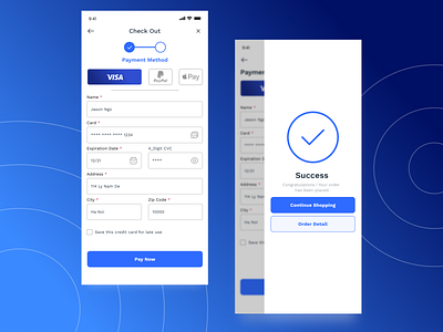 UI3 Credit Card Checkout checkout credit card checkout dailyui success ui