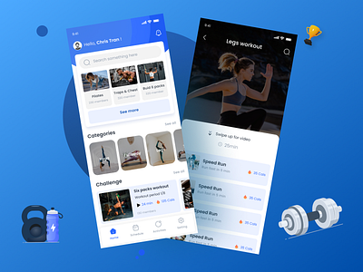 GymX workout app graphic design gym ui workout