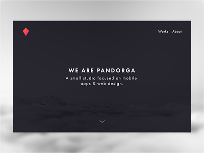 Pandorga Website — WIP agency clean dark design kite minimal mobile pandorga studio website