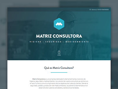 Matriz Consultora — Website clean hygiene landing minimal page website