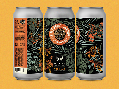 Wild Island beer branding design illustration packagingdesign