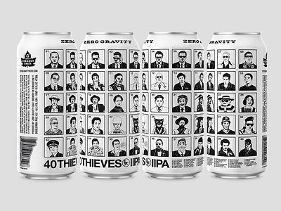 40 Thieves beer branding illustration packagingdesign pop culture
