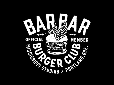 BarBar Burger Club branding burger design illustration industrial logo motor typography